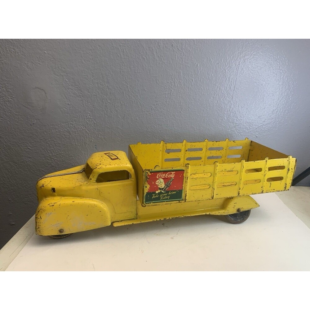 1940’s Marx Coca-Cola Pressed Steel Delivery Truck Original Antique